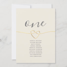 Gold Calligraphy Wedding Seating Chart
