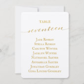 Gold Calligraphy Wedding Seating Chart Kaart (Voorkant)