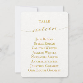 Gold Calligraphy Wedding Seating Chart Kaart