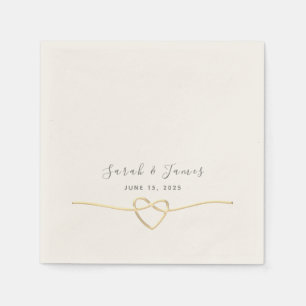 Gold Calligraphy Wedding Servet