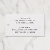 Gold calligraphy wedding thank you. Elegant simple Cadeaulabels (Achterkant (horizontaal))