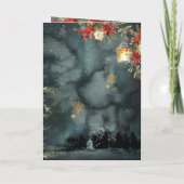 Gold Calligraphy Woodland Floral Holiday Kaart (Achterkant)