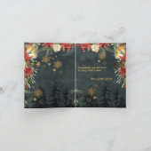 Gold Calligraphy Woodland Forest Navidad Feestdagen Kaart (Binnen)