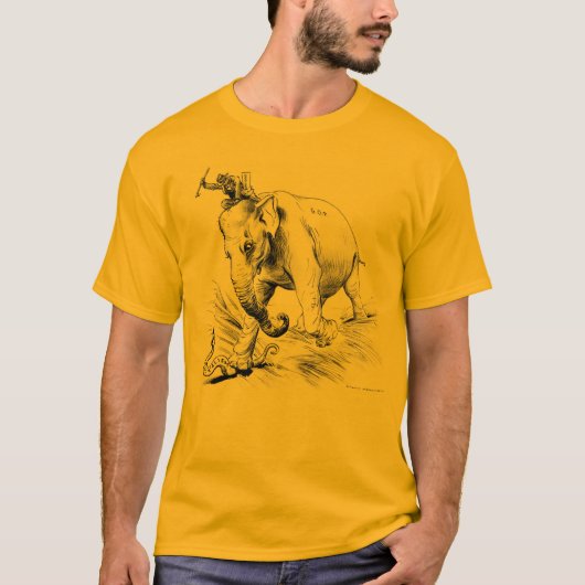 Gold Calvin Coolidge T-shirt (Voorkant)