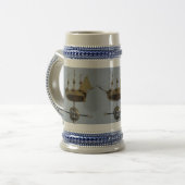 Gold Calyon Compass Roos Grey/Blue 22 oz Stein Bierpul (Voorkant links)