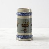 Gold Calyon Compass Roos Grey/Blue 22 oz Stein Bierpul (Center)