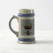 Gold Calyon Compass Roos Grey/Blue 22 oz Stein Bierpul (Links)