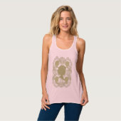 Gold Cameo Dames Paarse Racerback Tanktop (Volledige Voorkant)