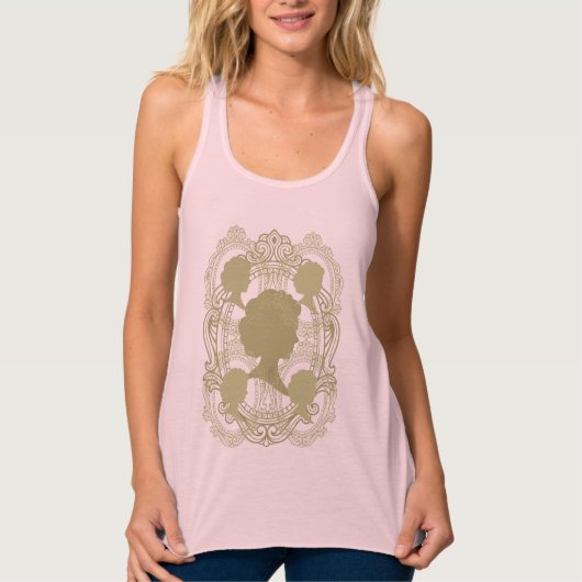 Gold Cameo Dames Paarse Racerback Tanktop (Voorkant)