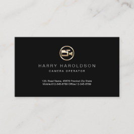 Gold Camera Icon Camera Operator Visitekaartje