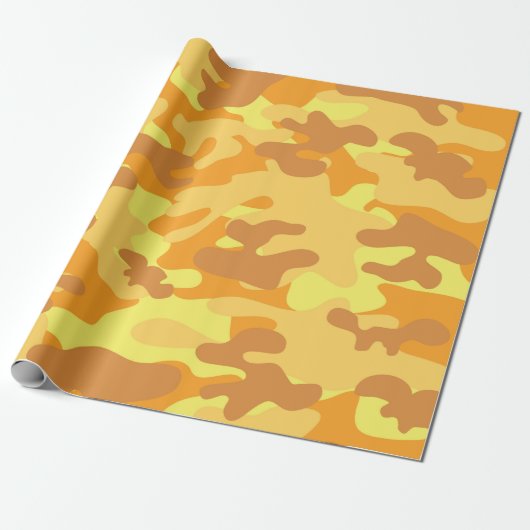 Gold Camouflage Cadeaupapier (Uitgerold)