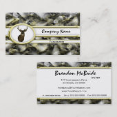 Gold Camouflage Deer Taxidermy Visitekaartjes (Voorkant / Achterkant)