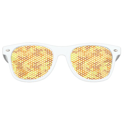 Gold Camouflage Retro Zonnebril (Voorkant)