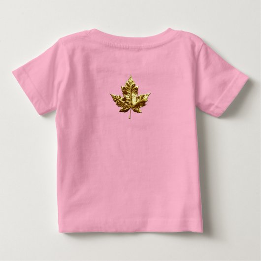 Gold Canada Baby Shirten Canada Souvenir T-shirts (Achterkant)