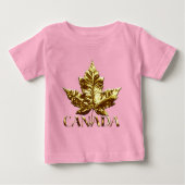 Gold Canada Baby Shirten Canada Souvenir T-shirts (Voorkant)