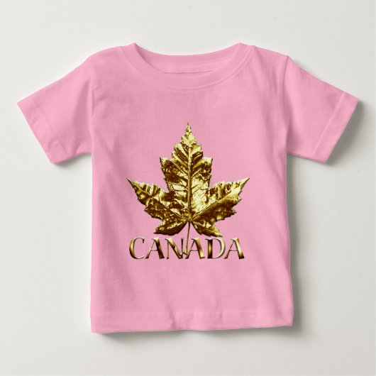 Gold Canada Baby Shirten Canada Souvenir T-shirts (Voorkant)