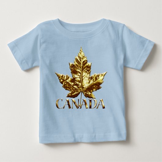 Gold Canada Baby Shirten Canada Souvenir T-shirts (Voorkant)