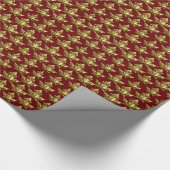Gold Canada Wrapping Paper Canada Souvenir Paper Cadeaupapier (Hoek)
