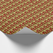 Gold Canada Wrapping Paper Canada Souvenir Paper Cadeaupapier (Hoek)