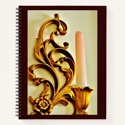 Gold Candle Sconce Notitieboek (Voorkant)