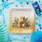 Gold Candles Christmas Holiday Paper Bord (Feest)