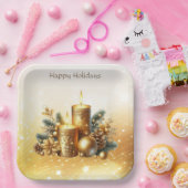 Gold Candles Christmas Holiday Paper Bord (Feest)