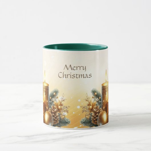 Gold Candles Kerstvakantie Mok (Midden)