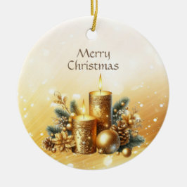 Gold Candles Kerstvakantie Ornament