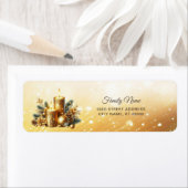 Gold Candles Kerstvakantie Retour Adres Etiket (Insitu)
