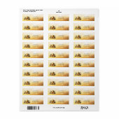 Gold Candles Kerstvakantie Retour Adres Etiket (Full Sheet)