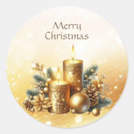 Gold Candles Kerstvakantie Sticker