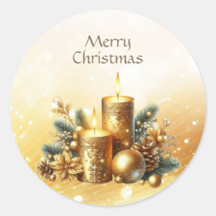 Gold Candles Kerstvakantie Sticker