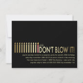 Gold Candles Surprise verjaardagsfeestje uitnodigi Kaart (Voorkant)