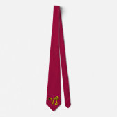 GOLD CAPRICORN ZODIAC JEWEL Red Burgundy Stropdas (Voorkant)