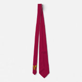 GOLD CAPRICORN ZODIAC JEWEL Red Burgundy Stropdas (Achterkant)