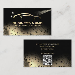Gold Car Wash Automotive Cleaning Auto Detailing Visitekaartje
