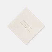 Gold Caramel Formal Calligraphy Elegant Wedding Servet (Hoek)