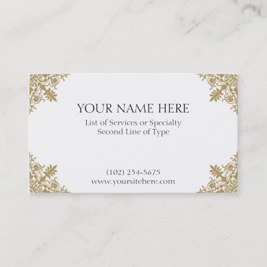 Gold Card Visitekaartje (Voorkant)