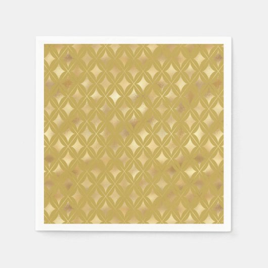 Gold Carnival Harlequin Diamonds papier Servet (Voorkant)
