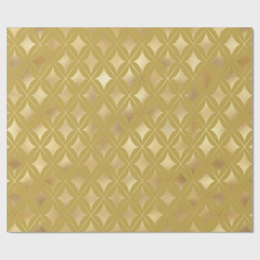 Gold Carnival Harlequin Pattern Cadeaupapier (Vlak)