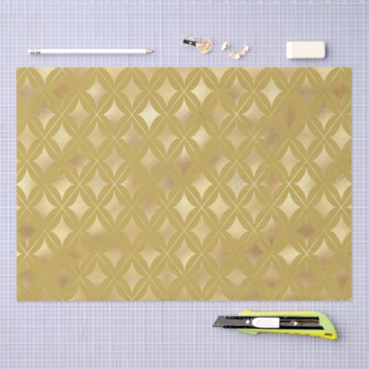 Gold Carnival Harlequin Pattern Tissuepapier (Craft)