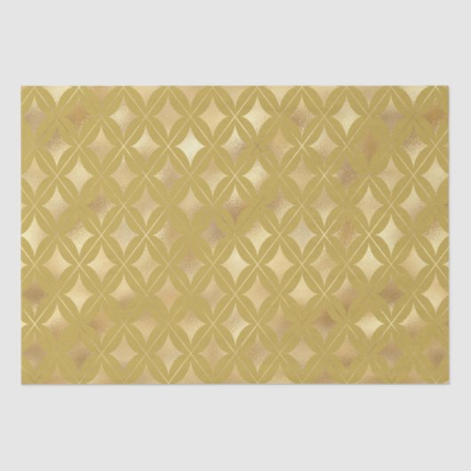 Gold Carnival Harlequin Pattern Tissuepapier (Voorkant)
