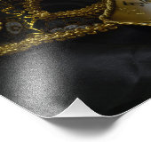 Gold Carnival Venetian Mask Masquerade Foto Afdruk (Hoek)