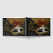 Gold Carnival Venetian Mask Masquerade Gastenboek (Volledig)