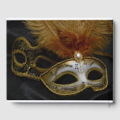 Gold Carnival Venetian Mask Masquerade Gastenboek (Achterkant)
