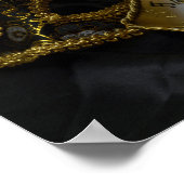 Gold Carnival Venetian Mask Masquerade Poster (Hoek)