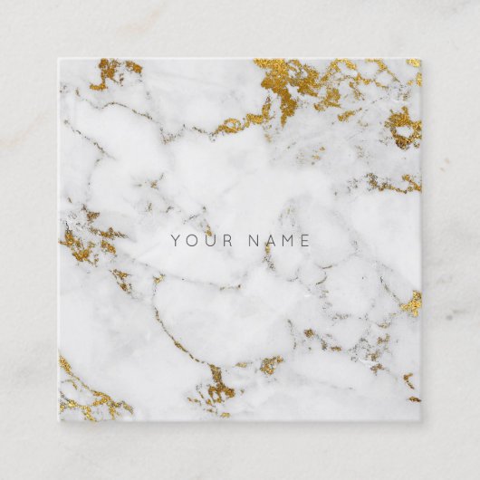 Gold Carrara Gray Marble Vip Visitekaartje (Voorkant)