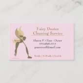 Gold Cartoon Fairy Girl House Cleaning Service Visitekaartje (Voorkant)