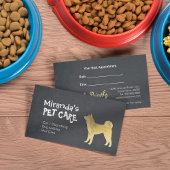 Gold Cartoon Puppies Akita Inu/Shiba Inu Pet Car Afsprakenkaartje