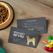 Gold Cartoon Puppies Akita Inu/Shiba Inu Pet Car Afsprakenkaartje